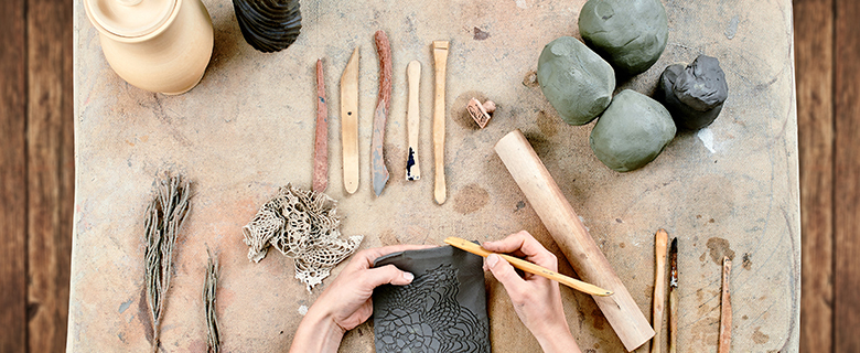 Clay Art: The Library Logo